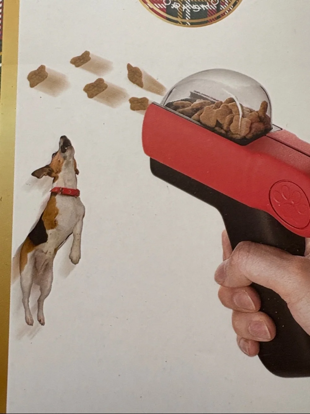 FUN Pet Treat Launcher - Red and Black